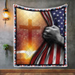 CHANDERWOOLLEY™ God - Bible With Bright Cross 143 Quilt Blanket