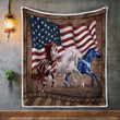 American Running Horses Quilt Blanket 292