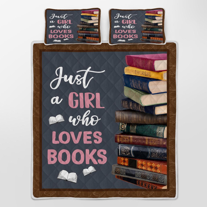 CHANDERWOOLLEY™ Just a Girl who Loves Books Quilt Bed Set 100