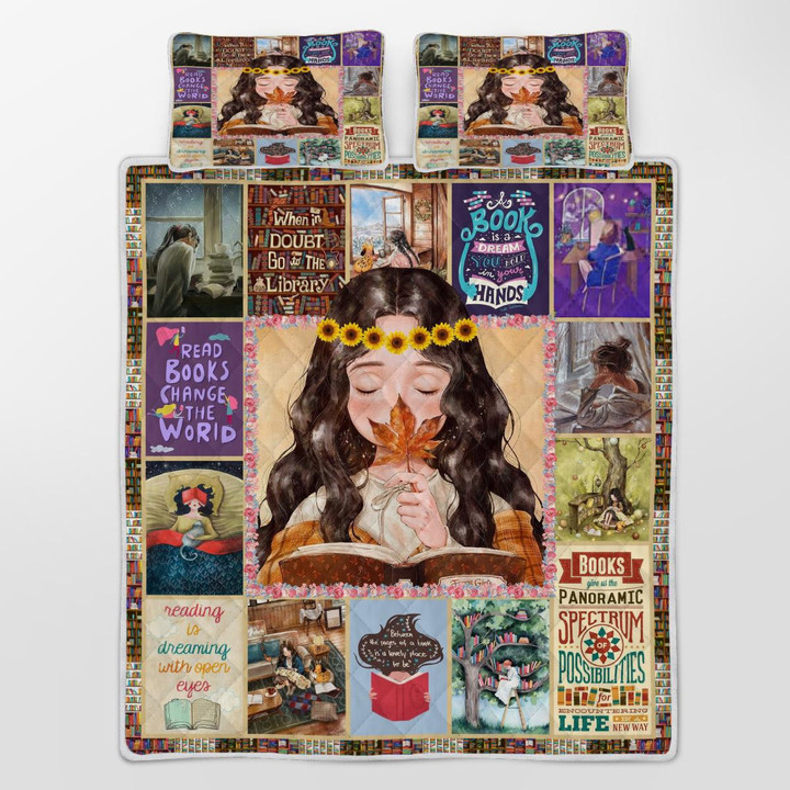 CHANDERWOOLLEY™ Just A Girl Who Loves Books Quilt Bed Set 200