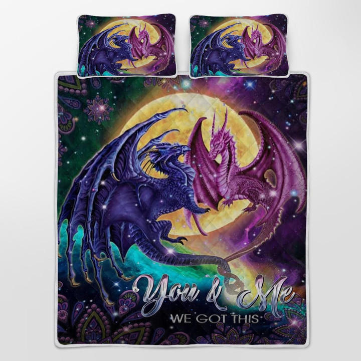 CHANDERWOOLLEY™ Dragon, You And Me We Got This Quilt Bed Set 147