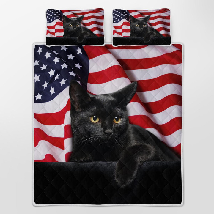 CHANDERWOOLLEY™ Black Cat American Quilt Bed Set 300