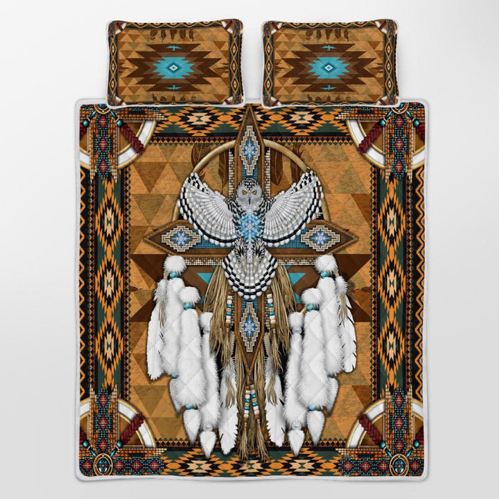 CHANDERWOOLLEY™ Native American Owl Spirit 344 Quilt Bed Set