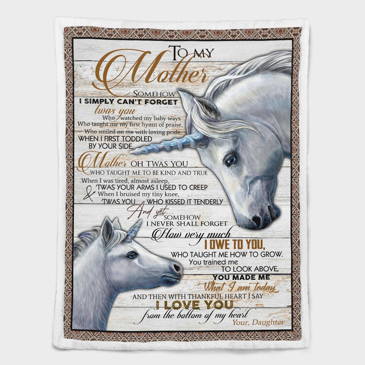 To My Mom Blanket, Mothers Day Gift, Couple Horses 318 Shepra Blanket