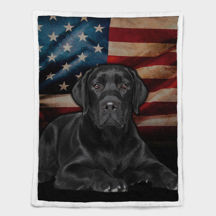 Black Labrador American Shepra Blanket 109