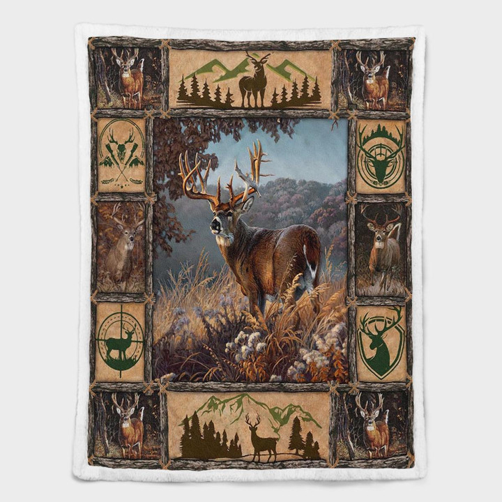 Deer Hunting Shepra Blanket 120