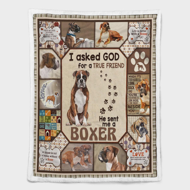 God Sent Me A Boxer Shepra Blanket 191