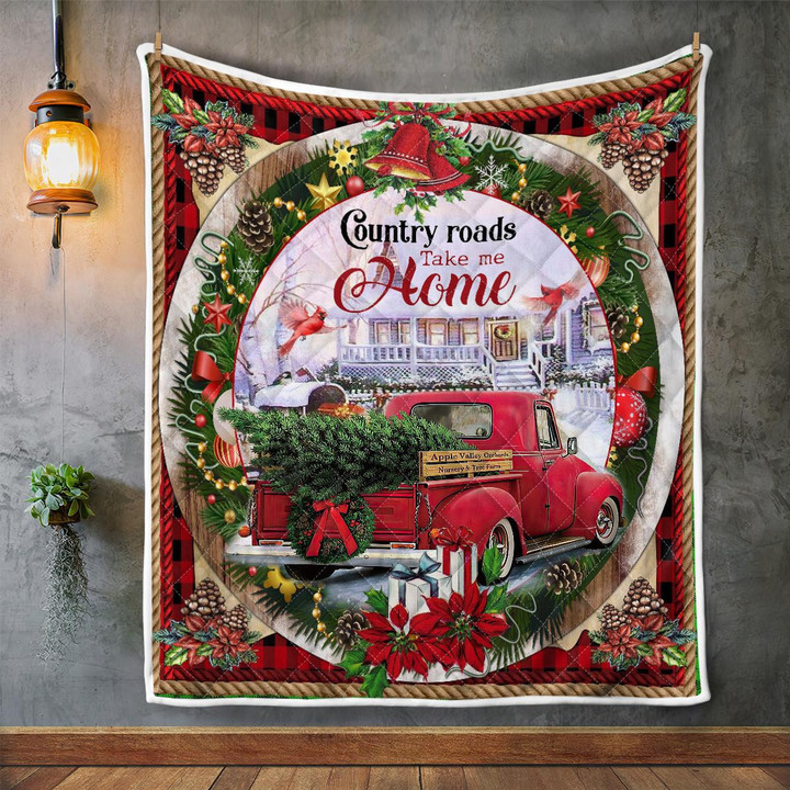CHANDERWOOLLEY™ Christmas Country Road 091122 Quilt Blanket