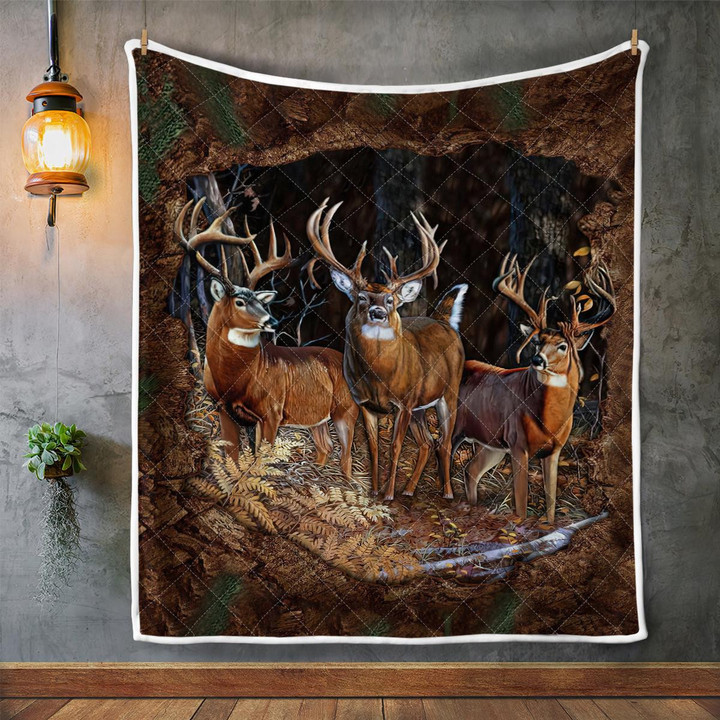 CHANDERWOOLLEY™ Deer Hunting 417 Quilt Blanket