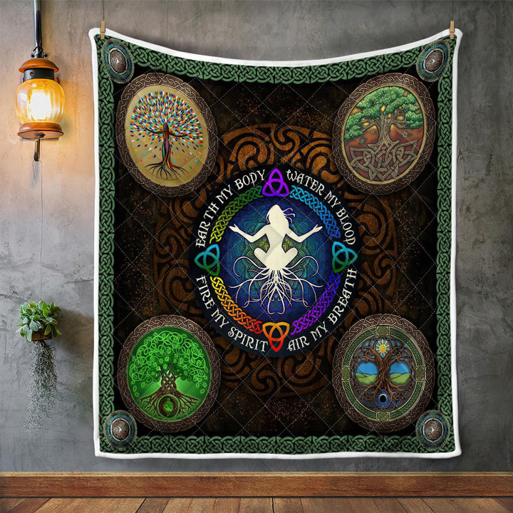 CHANDERWOOLLEY™ Wicca Four elements Quilt Blanket 341C