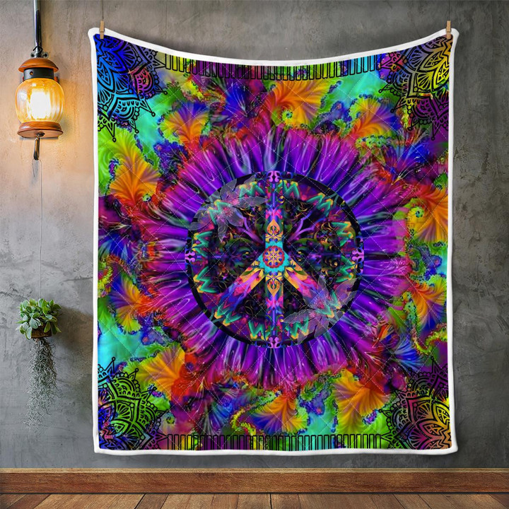 CHANDERWOOLLEY™ Purple Flower Hippie Quilt Blanket 344