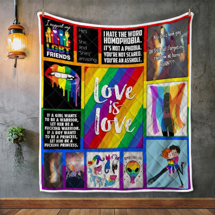 LGBT Love is Love Quilt Blanket 279