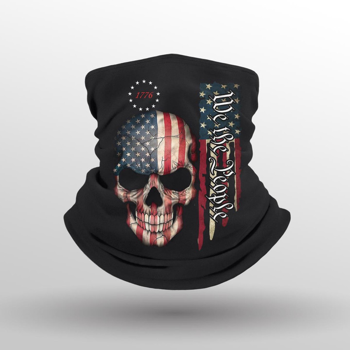 Patriot american skull Neck Gaiter