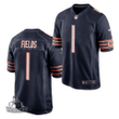 Chicago Bears Justin Fields 2021 NFL Draft Game- Navy Jersey