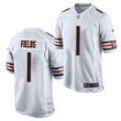 Chicago Bears Justin Fields 2021 NFL Draft Game- White Jersey