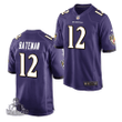 Baltimore Ravens Rashod Bateman 2021 NFL Draft Game- Purple Jersey