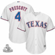 Dak Prescott Texas Rangers Majestic NFL x MLB Crossover Cool Base Player Jersey - White , MLB Jersey