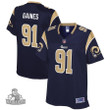 Greg Gaines Los Angeles Rams NFL Pro Line Women's Team Player Jersey - Navy