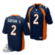 Denver Broncos Patrick Surtain II 2021 NFL Draft Game Jersey - Navy