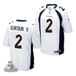 Denver Broncos Patrick Surtain II 2021 NFL Draft Game Jersey - White