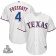 Dak Prescott Texas Rangers Majestic NFL x MLB Crossover Cool Base Player Jersey - White