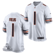 Chicago Bears Justin Fields 2021 NFL Draft Game Jersey - White