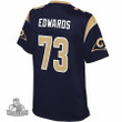 David Edwards Los Angeles Rams NFL Pro Line Women's Team Player Jersey - Navy