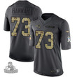 Men's New England Patriots #73 John Hannah Black Anthracite 2016 Salute To Service Stitched NFL Limited Jersey