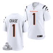 Cincinnati Bengals Ja'Marr Chase 2021 NFL Draft Game- White Jersey