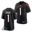 Cincinnati Bengals Ja'Marr Chase 2021 NFL Draft Game- Black Jersey