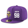 Minnesota Vikings #98 Linval Joseph Snapback Cap NFL Player Purple with White Number Stitched Hat