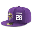 Minnesota Vikings #28 Adrian Peterson Snapback Cap NFL Player Purple with White Number Stitched Hat