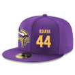 Minnesota Vikings #44 Matt Asiata Snapback Cap NFL Player Purple with Gold Number Stitched Hat
