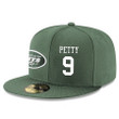 New York Jets #9 Bryce Petty Snapback Cap NFL Player Green with White Number Stitched Hat