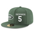 New York Jets #5 Christian Hackenberg Snapback Cap NFL Player Green with White Number Stitched Hat
