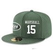 New York Jets #15 Brandon Marshall Snapback Cap NFL Player Green with White Number Stitched Hat
