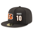 Cincinnati Bengals #10 Kevin Huber Snapback Cap NFL Player Black with White Number Stitched Hat