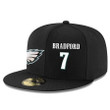 Philadelphia Eagles #7 Ron Jaworski Snapback Cap NFL Player Black with White Number Stitched Hat