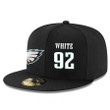 Philadelphia Eagles #92 Reggie White Snapback Cap NFL Player Black with White Number Stitched Hat