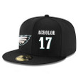 Philadelphia Eagles #17 Nelson Agholor Snapback Cap NFL Player Black with White Number Stitched Hat
