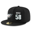 Philadelphia Eagles #58 Jordan Hicks Snapback Cap NFL Player Black with White Number Stitched Hat