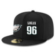 Philadelphia Eagles #96 Bennie Logan Snapback Cap NFL Player Black with White Number Stitched Hat
