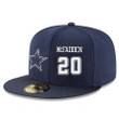 Dallas Cowboys #20 Darren McFadden Snapback Cap NFL Player Navy Blue with White Number Stitched Hat