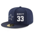 Dallas Cowboys #33 Tony Dorsett Snapback Cap NFL Player Navy Blue with White Number Stitched Hat