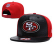 NFL San Francisco 49ers Team Logo Black Red Adjustable Hat YD