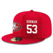 San Francisco 49ers #53 NaVorro Bowman Snapback Cap NFL Player Red with White Number Stitched Hat