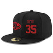 San Francisco 49ers #35 Eric Reid Snapback Cap NFL Player Black with Red
