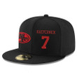 San Francisco 49ers #7 Colin Kaepernick Snapback Cap NFL Player Black with Red Number Stitched Hat