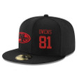 San Francisco 49ers #81 Terrell Owens Snapback Cap NFL Player Black with Red Number Stitched Hat