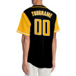 Custom Black Gold-White  Two Tone Baseball Jersey